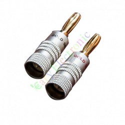 Gold Plated Copper RCA/AV Plug Screw Locking tube Audio HIFI Connector amp